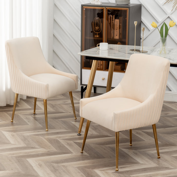 Everly Quinn Baudel Tufted Velvet Side Chair & Reviews | Wayfair